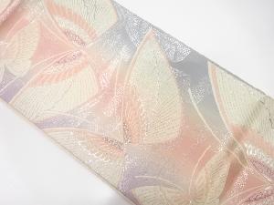 アンティーク　蝶模様織り出し袋帯(着用可)